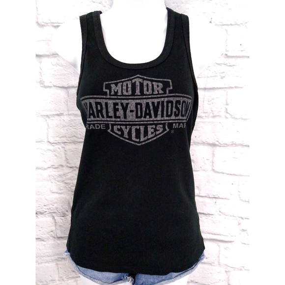 Harley-Davidson Tops - Harley Davidson Stretch Logo Tank Black XL